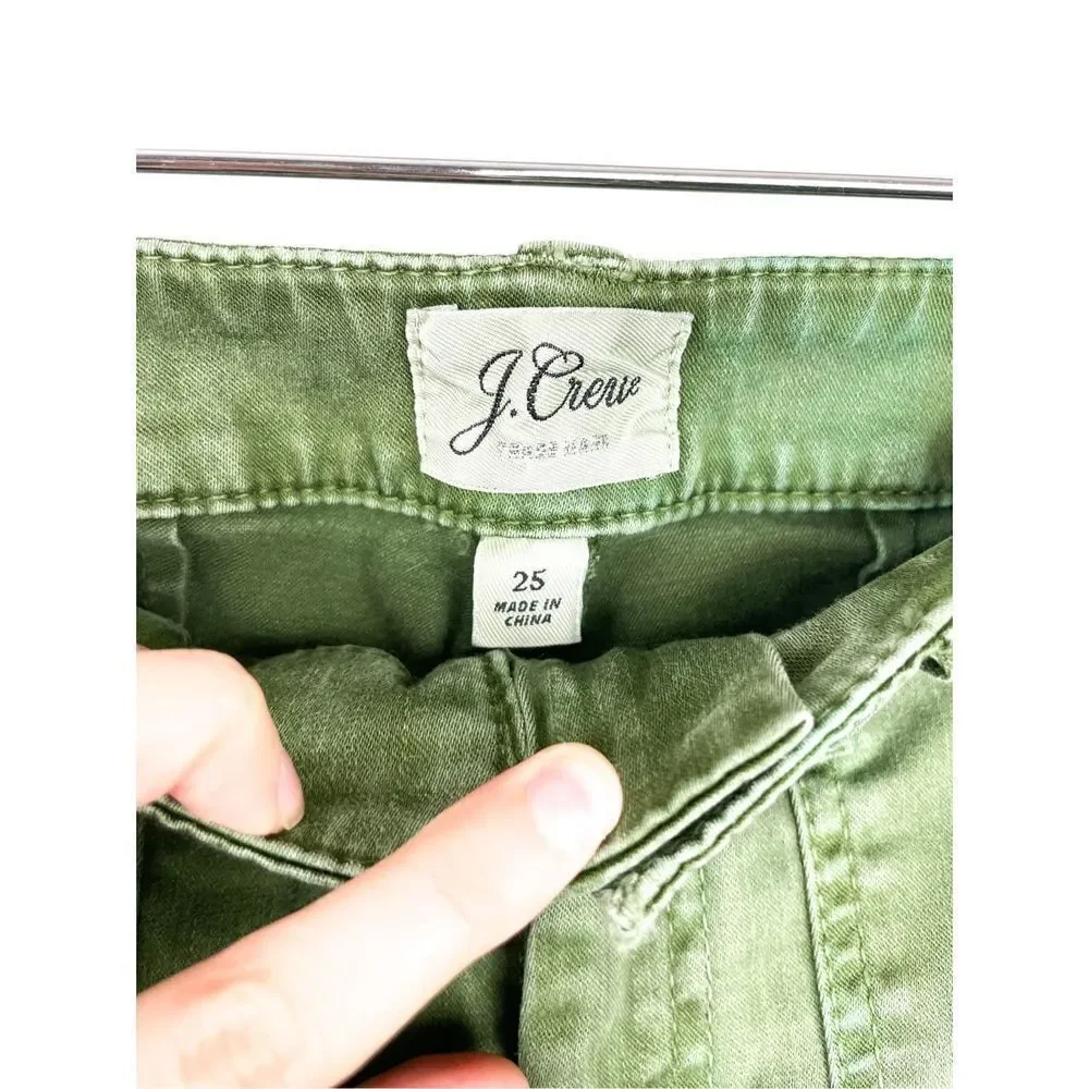 J.Crew Green Skinny Cargo Jeans Pants Size 25‎